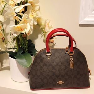 Coach Katy Sachel In Signature Canvas